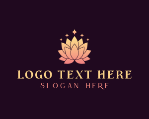 Elegant Lotus Flower logo