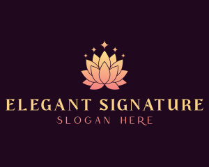 Elegant Lotus Flower logo design