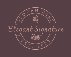 Elegant Handcraft Yarn logo design