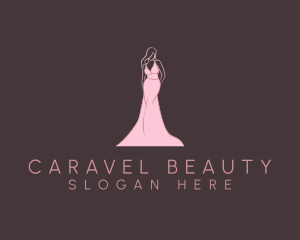 Pink Fashion Gown logo design