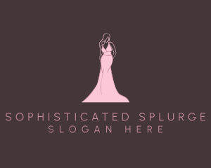 Pink Fashion Gown logo design