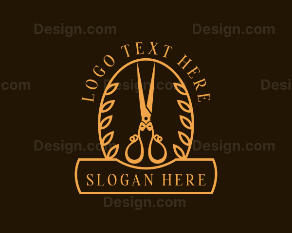 Stylist Scissors Salon Logo