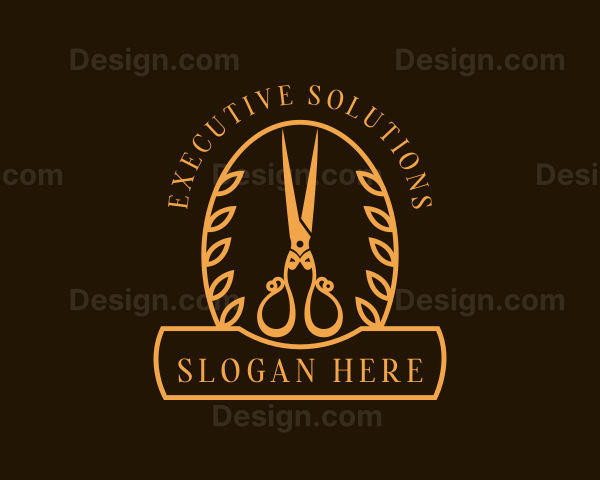 Stylist Scissors Salon Logo