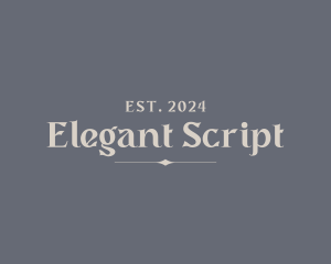 Professional Elegant Script logo design