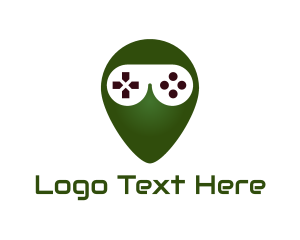 Gaming Alien Location Pin logo