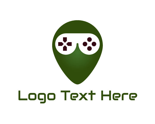 Gaming Alien Location Pin logo