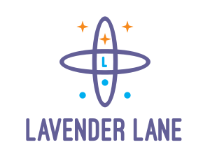 Lavender Galaxy Orbit logo design