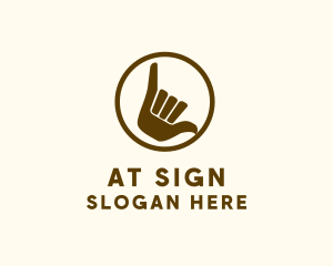 Shaka Hand Sign logo design