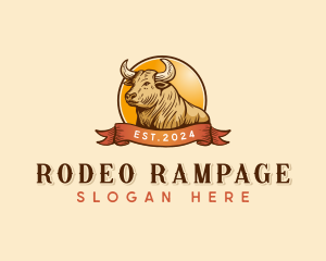 Western Bull Rodeo Livestock logo design