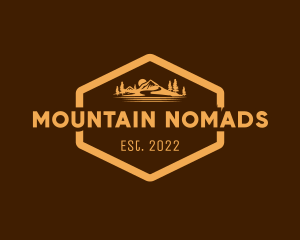 Mountain Outdoor Hiking logo design