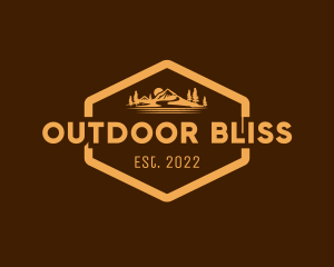 Mountain Outdoor Hiking logo design