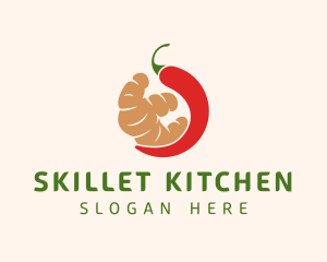 Organic Chili & Ginger logo design