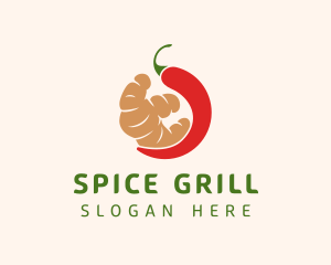 Organic Chili & Ginger logo design