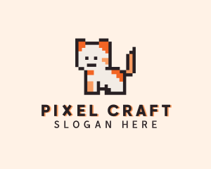 Arcade Pixel Cat logo design