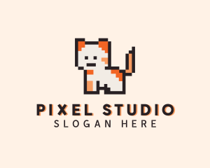 Arcade Pixel Cat logo design