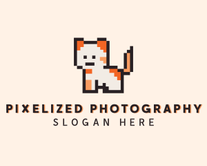 Arcade Pixel Cat logo design