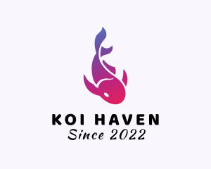 Gradient Koi Fish logo design