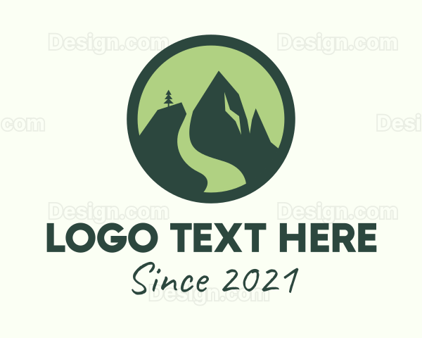 Nature Mountain Badge Logo