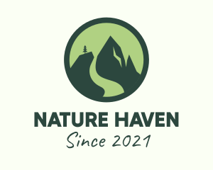 Nature Mountain Badge  logo design