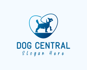 Leash Heart Pet Dog logo design