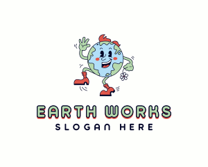 Environmental Dancing Earth logo design