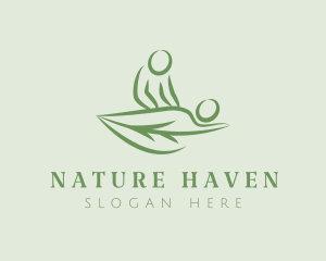 Natural Leaf Massage logo design