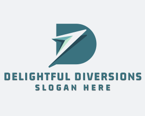 Logistics Arrow Letter D logo design