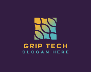 Gradient Tech Waves logo design