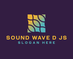 Gradient Tech Waves logo design