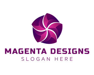 3D Magenta Startup Business logo