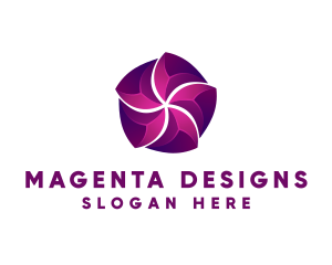 3D Magenta Startup Business logo design