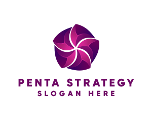 3D Magenta Startup Business logo design