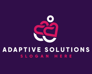 Disability Love Heart logo design