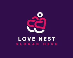 Disability Love Heart logo design