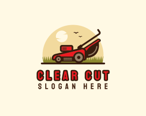 Lawn Mower Landscaping logo design