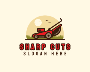 Lawn Mower Landscaping logo design