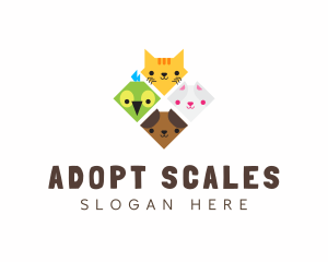 Adorable Diamond Pet Shelter logo design