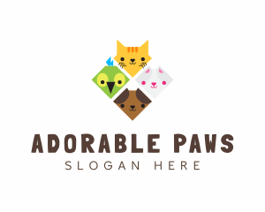 Adorable Diamond Pet Shelter logo design