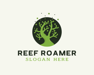 Green Coral Reef logo design