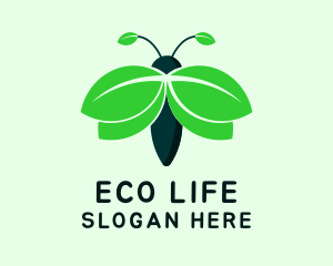 Organic Leaf Insect logo design