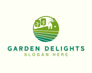 Gardener Lawn Landscaping logo design