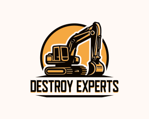 Excavator Contractor Builder logo design