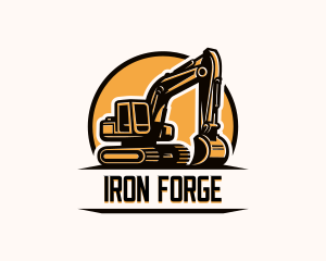 Excavator Contractor Builder logo design