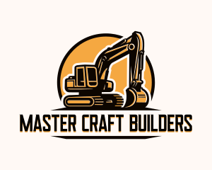 Excavator Contractor Builder logo design