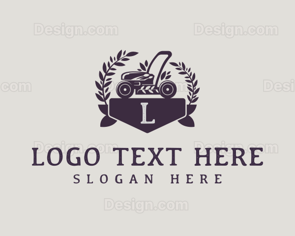 Landscaping Garden Lawn Mower Logo