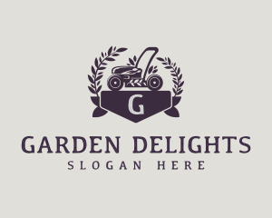 Landscaping Garden Lawn Mower logo design