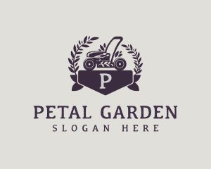 Landscaping Garden Lawn Mower logo design