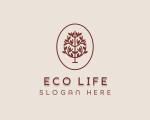 Botanical Eco Tree logo design