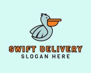 Pelican Delivery Bird logo design