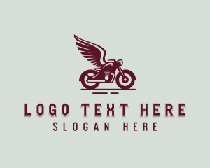 Motorcycle Wings Biker logo